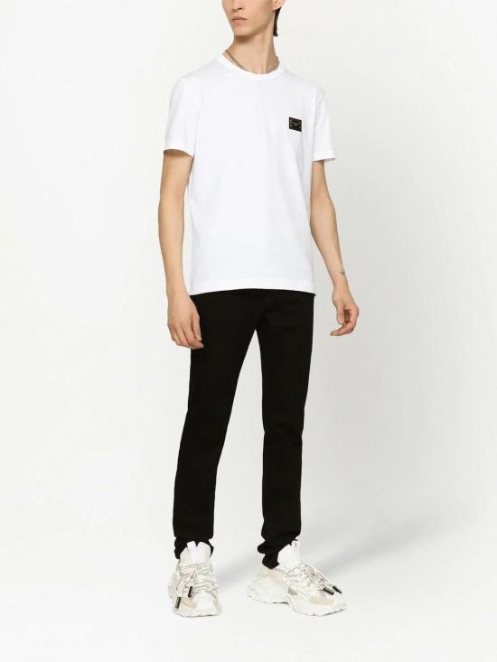 26FW 돌체앤가바나 로고 코튼 티셔츠 G8PT1TG7F2I W0800 BIANCO OTTICO - DOLCE & GABBANA