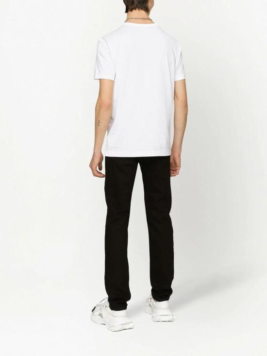 26FW 돌체앤가바나 로고 코튼 티셔츠 G8PT1TG7F2I W0800 BIANCO OTTICO - DOLCE & GABBANA