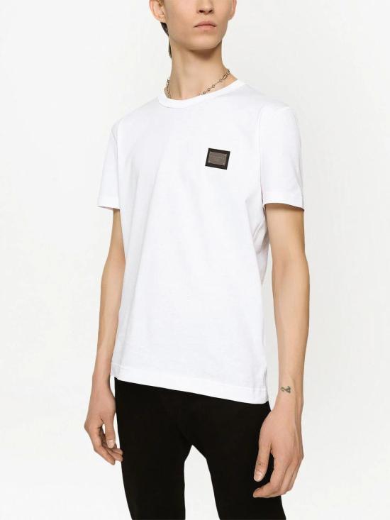 26FW 돌체앤가바나 로고 코튼 티셔츠 G8PT1TG7F2I W0800 BIANCO OTTICO - DOLCE & GABBANA