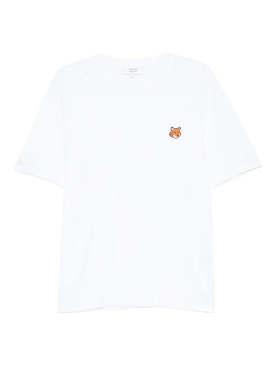 26FW 메종키츠네 폭스 헤드 레귤러 티셔츠 PM00107KJ7026 P100 WHITE