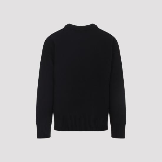 26FW 아미 빅 하트 울 크루넥 스웨터 UKS838 018 009 BLACK RED - AMI