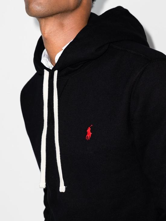 26FW 폴로 랄프로렌 포니로고 자수 후드 티셔츠 710766778 008 POLO BLACK - POLO RALPH LAUREN