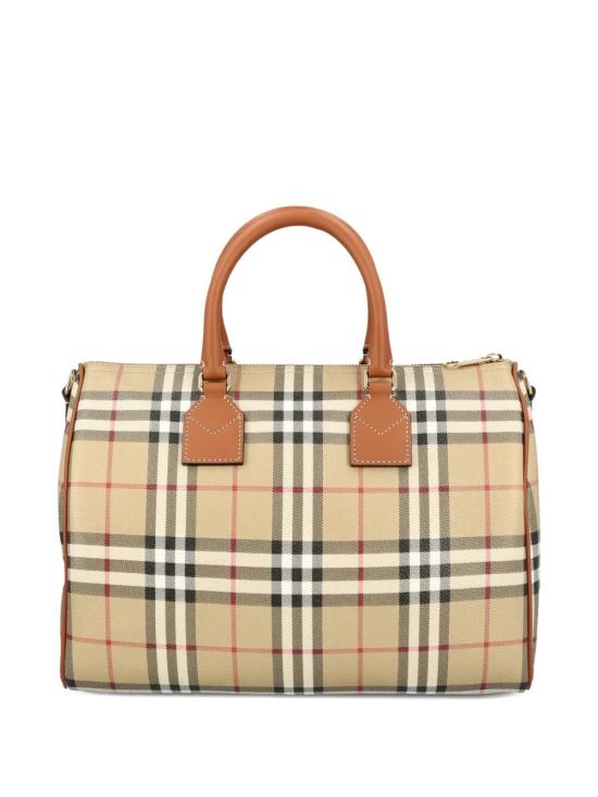 26FW 버버리 미디엄 체크 볼링 백 8119049 A9534 VNTG CHK BRIAR BROWN - BURBERRY