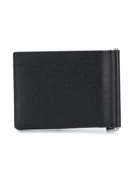 26FW 생로랑 그랑 드 뿌드르 엠보스드 레더 빌 클립 지갑 378005 BTY0N 1000 NERO - SAINT LAURENT