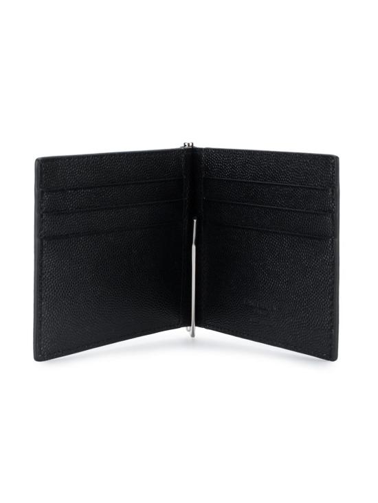 26FW 생로랑 그랑 드 뿌드르 엠보스드 레더 빌 클립 지갑 378005 BTY0N 1000 NERO - SAINT LAURENT