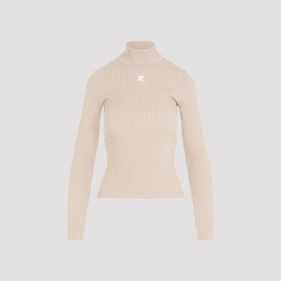 26FW 쿠레쥬 터틀넥 PERMPU022FI0001 1054 CAPPUCCINO