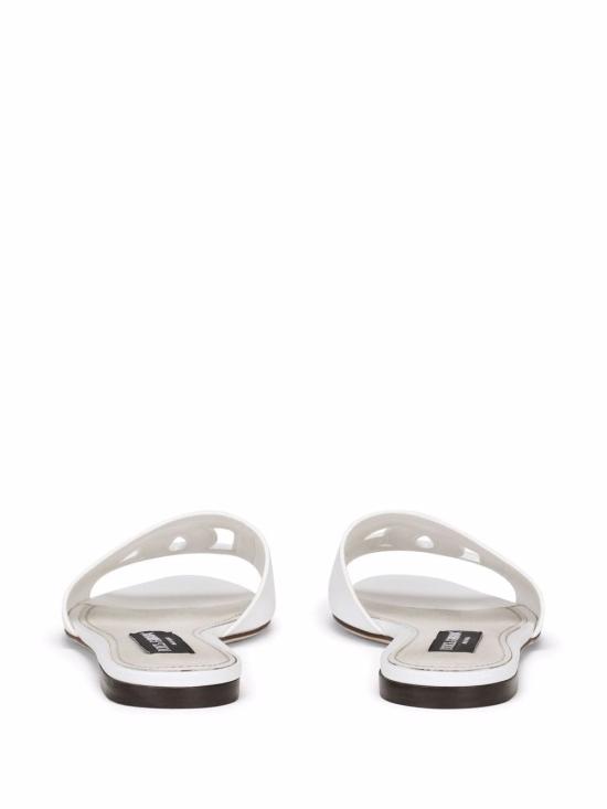 26FW 돌체앤가바나 DG 로고 카프스킨 슬리퍼 CQ0436 AY329 80001 BIANCO - DOLCE & GABBANA