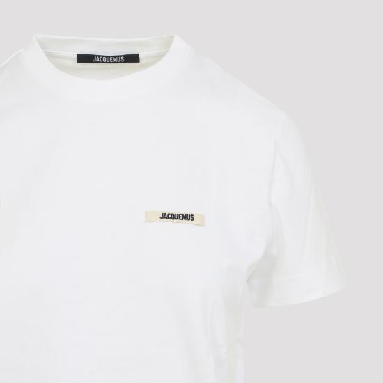 26FW 자크뮈스 그로그랭 로고 솟슬리브 티셔츠 TSW00550AJ00029 100 WHITE - JACQUEMUS