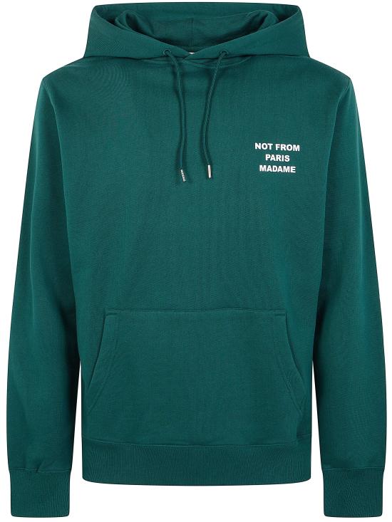 26FW 드롤드무슈 후드 티셔츠 PERM HO162 CO127 099 DARK GREEN