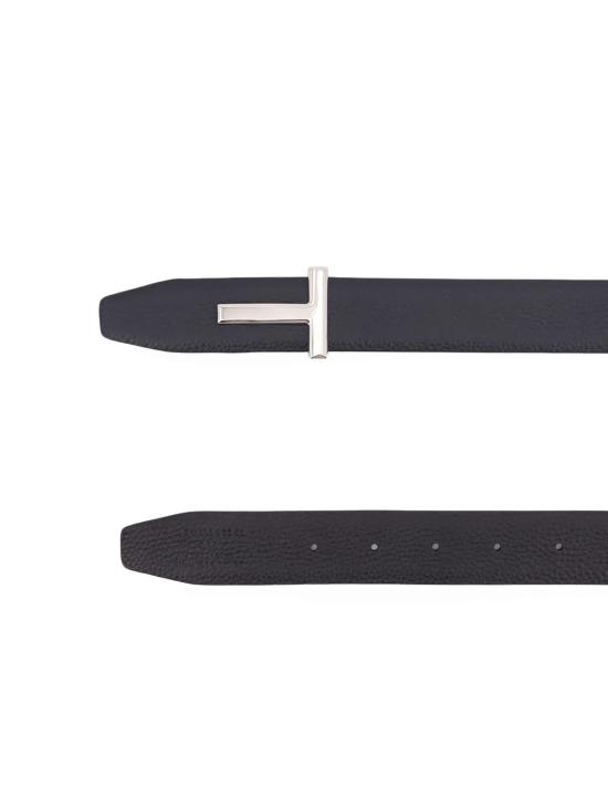 26FW 톰포드 레더 리버시블 버클 T 벨트 TB224 LCL236S UNA DARK NAVY BLACK - TOMFORD