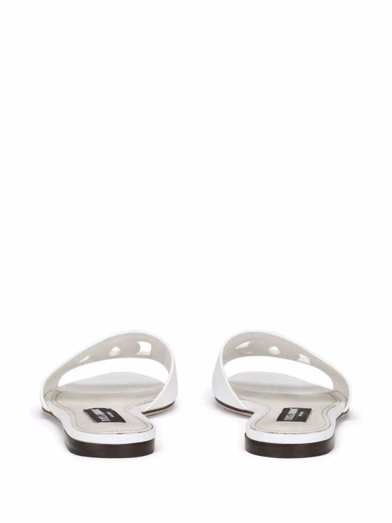 26FW 돌체앤가바나 DG 로고 카프스킨 슬리퍼 CQ0436AY329 80001 BIANCO - DOLCE & GABBANA