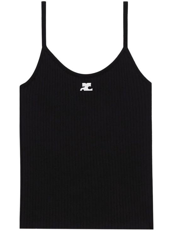 26FW 쿠레쥬 민소매 티셔츠 PERMDE012FI0001 9999 BLACK