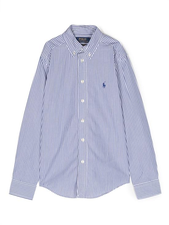26FW [키즈] 랄프 로렌 셔츠 323862260 002 NAVY WHITE