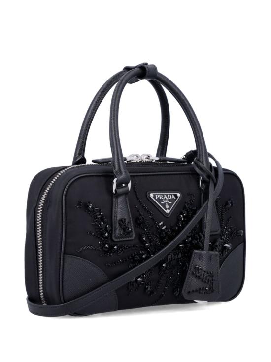 26FW 프라다 비즈 장식 리나일론 토트백 1BB121VTRO 2C4Q F0632 NERO 1 - PRADA