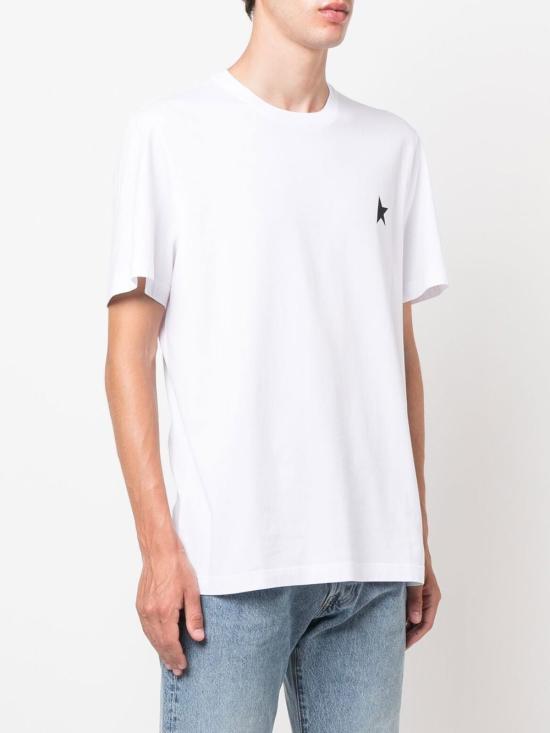 26FW 골든구스 반팔 티셔츠 GMP01220 P000593 10364 OPTIC WHITE BLACK - GOLDEN GOOSE