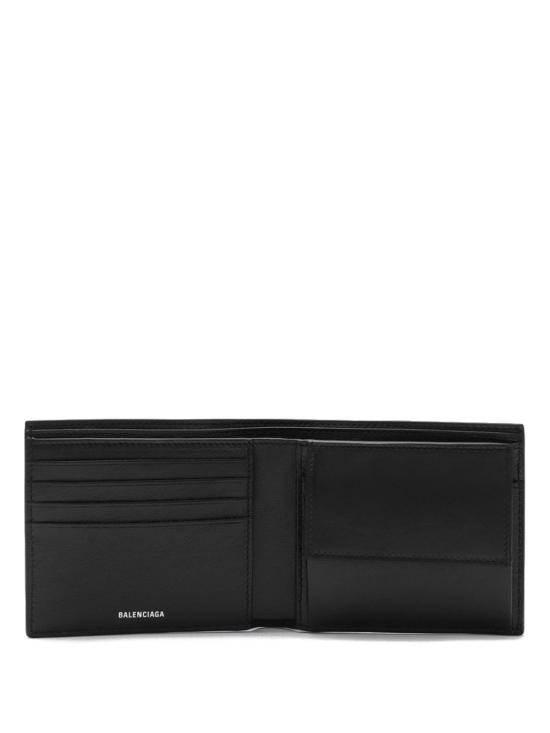 26FW 발렌시아가 크레딧 스퀘어 폴디드 동전 지갑 811910 2ABV0 1000 BLACK - BALENCIAGA