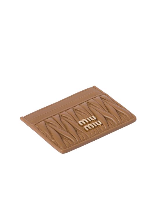26FW 미우미우 마테라쎄 카드 나파레더 카드홀더 5MC076 AFPP F098L CARAMEL - MIU MIU