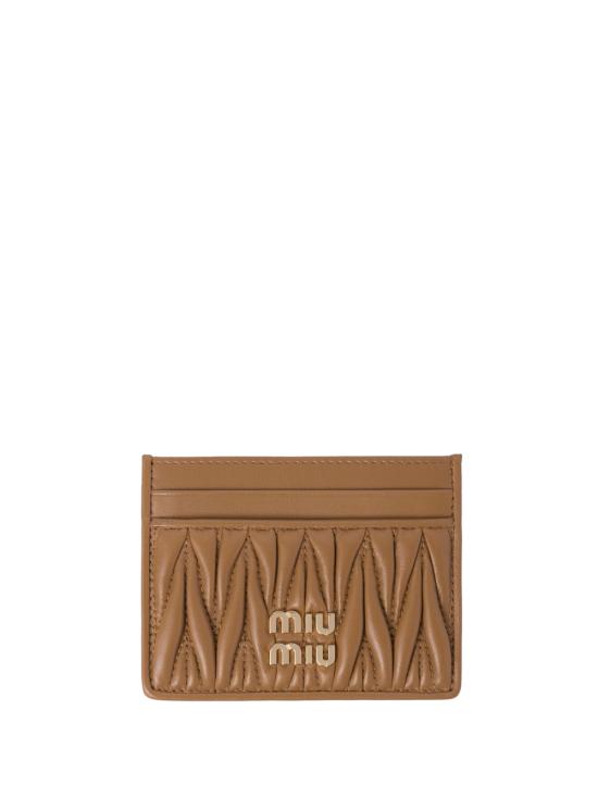 26FW 미우미우 마테라쎄 카드 나파레더 카드홀더 5MC076 AFPP F098L CARAMEL