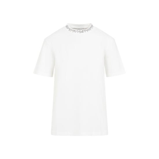 26FW 골든구스 카보숑 크리스탈 티셔츠 GWP01220 P000673 10363 VINTAGE WHITE - GOLDEN GOOSE
