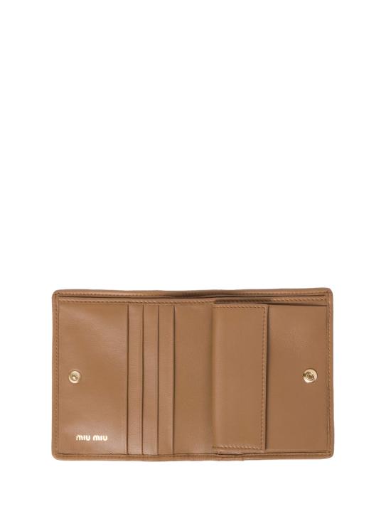 26FW 미우미우 마테라쎄 나파 가죽 반지갑 5MV204 AFPP F098L CARAMEL - MIU MIU