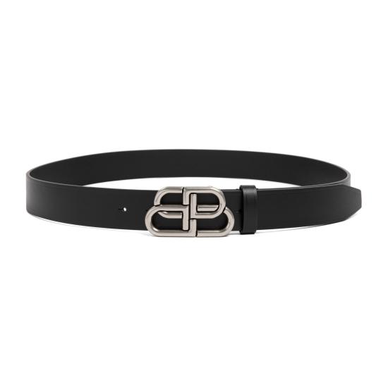 26FW 발렌시아가 가죽 벨트 570370 1CH0B 1000 BLACK - BALENCIAGA