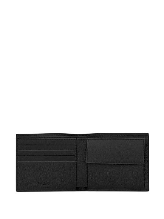 26FW 생로랑 그랑 드 뿌드르 엠보스드 레더 이스트/웨스트 동전 반지갑 396303 BTY0N 1000 NERO - SAINT LAURENT