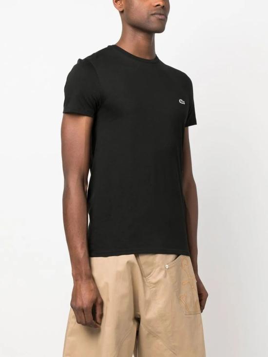 26FW 라코스테 피마 코튼 저지 크루넥 티셔츠 TH6709 031 BLACK - LACOSTE