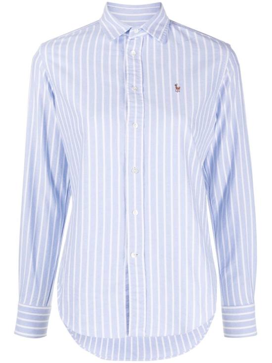26FW 폴로 랄프로렌 포니 로고 옥스포드 셔츠 211891377 004 BLUE WHITE