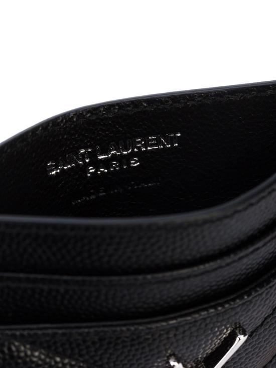 26FW 생로랑 카산드라 마틀라세 카드 케이스 423291 BOW02 1000 NERO - SAINT LAURENT
