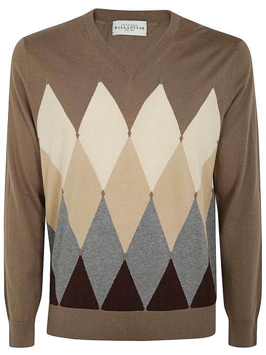 26FW 발렌타인 스웨터 B2P001 14CA8 094 94563 LONDON CLAY BROWN MELANGE GREY