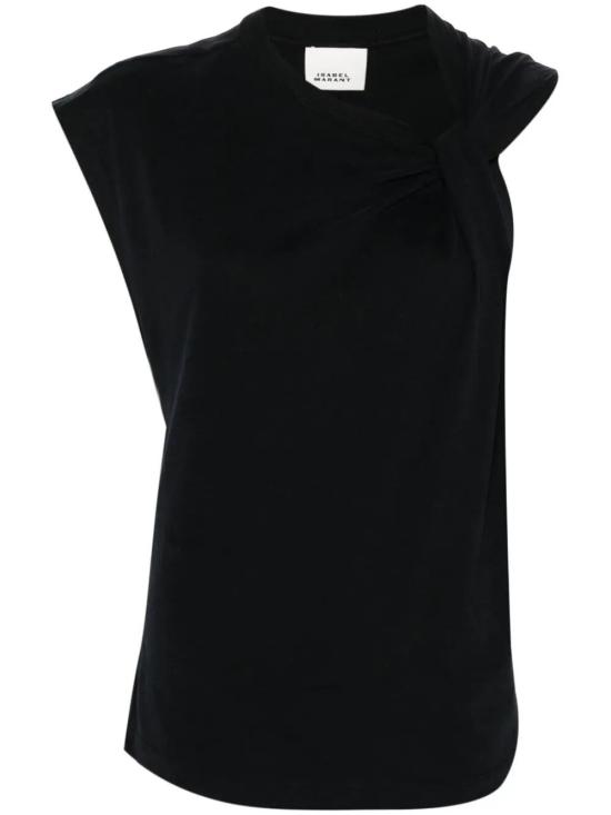 26FW 이자벨마랑 NAYDA 네이다 슬리브리스 탑 NAYDA 네이다 슬리브리스 탑 TS0175FA A1N41I 01BK BLACK