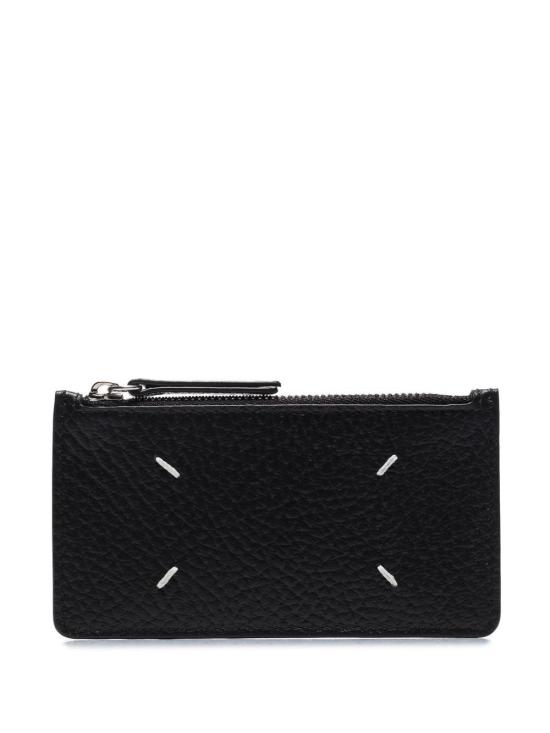 26FW 마르지엘라 스티치 레더 지퍼 카드 홀더 S56UI0143 P4455 T8013 BLACK