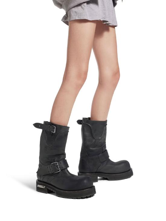 26FW 발렌시아가 VENOM 베놈 미들 부츠 833585 WCAL1 1080 BLACK SILVER - BALENCIAGA