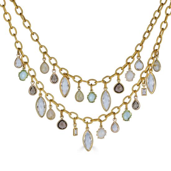  Loni Paul Jewelry 목걸이/팬던트 로니 폴 주얼리 레이어드 젬스톤 참 목걸이 - OTHER BRANDS