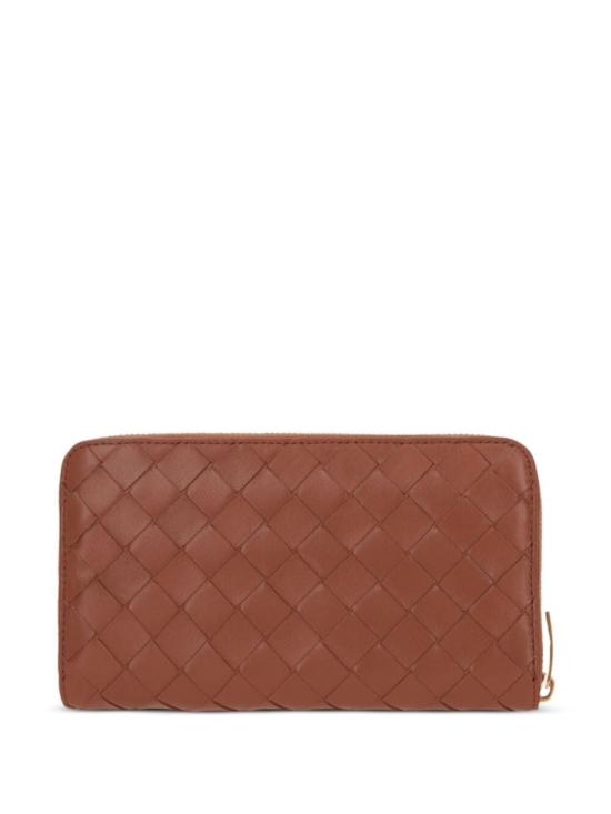 26FW 보테가베네타 인트레치아토 집 어라운드 지갑 742332 VCPP2 2650 WOOD GOLD - BOTTEGA VENETA