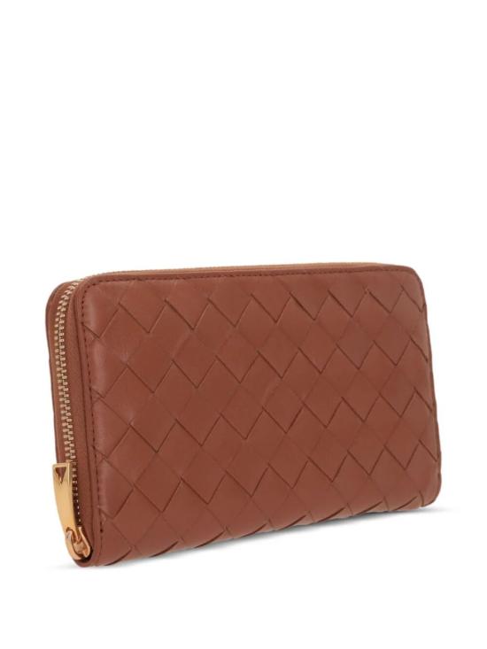 26FW 보테가베네타 인트레치아토 집 어라운드 지갑 742332 VCPP2 2650 WOOD GOLD - BOTTEGA VENETA