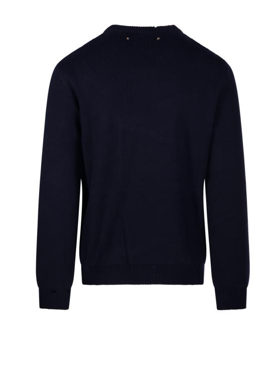 26FW 골든구스 코튼 라운드넥 스웨터 GMP00839 P000662 50486 DARK BLUE - GOLDEN GOOSE