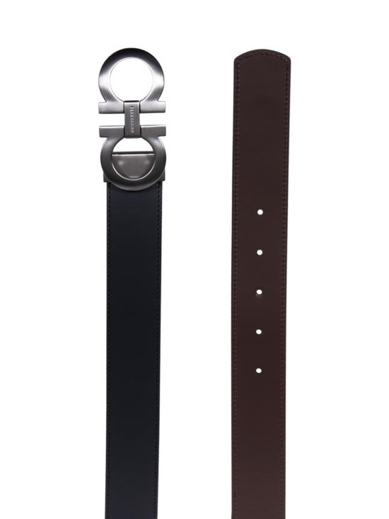 26FW 살바토레 페라가모 간치니 레더 벨트 675542 464231 017 NERO HICKORY - SALVATORE FERRAGAMO