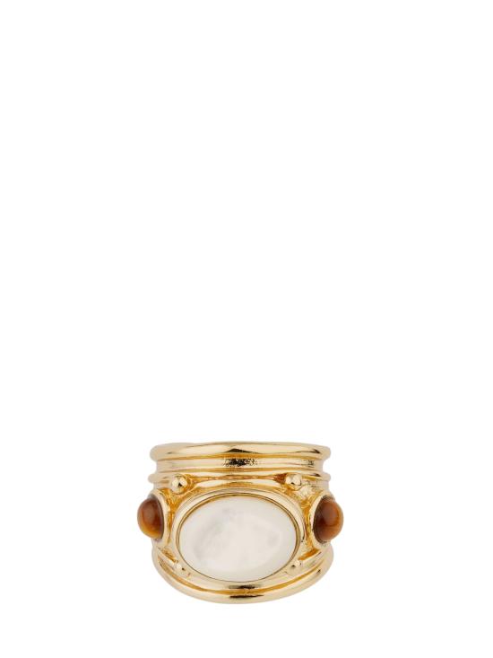 26FW 가스 비쥬 반지 GSIMONE O 099 000 GOLD WHITE
