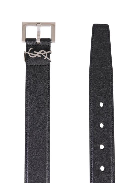 26FW 생로랑 모노그램 벨트 634440 BRM0E 1000 NERO - SAINT LAURENT