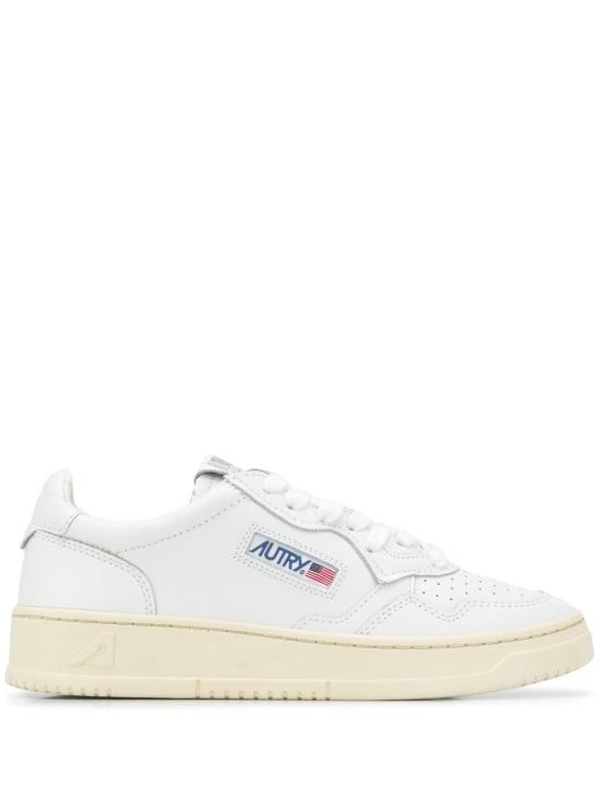 26FW 오트리 메달리스트 로우 레더 스니커즈 AULW LL15 WHT WHT