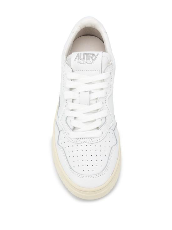 26FW 오트리 메달리스트 로우 레더 스니커즈 AULW LL15 WHT WHT - AUTRY