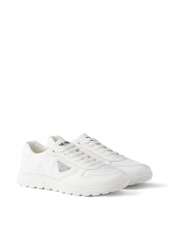 26FW 프라다 프랙스 2.0 스웨이드 시어링 로우탑 스니커즈 2EE443FG000 3LF5 F0009 BIANCO - PRADA