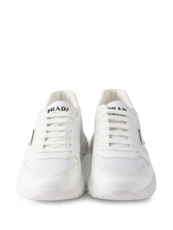 26FW 프라다 프랙스 2.0 스웨이드 시어링 로우탑 스니커즈 2EE443FG000 3LF5 F0009 BIANCO - PRADA