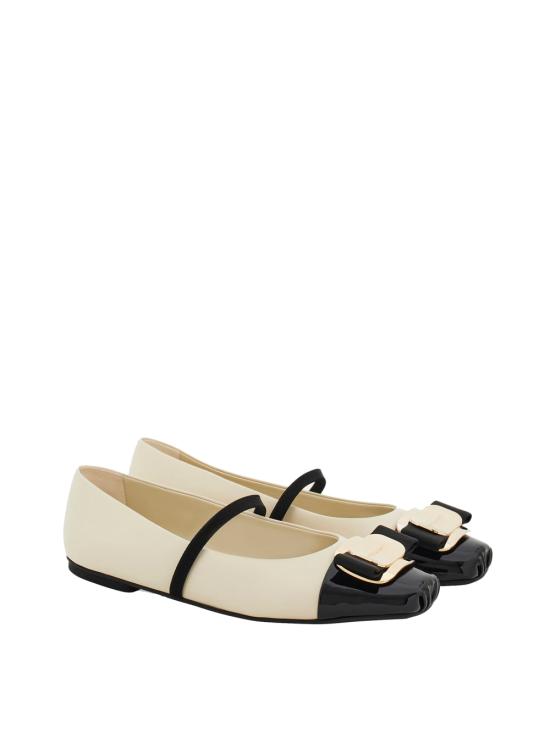 26FW 살바토레 페라가모 플랫 슈즈 01J183 0777437 MASCARPONE NERO - SALVATORE FERRAGAMO