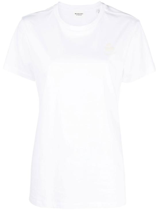 26FW 이자벨마랑에뚜왈 애비 로고 코튼 티셔츠 TS0070FA A1N98E 20WH WHITE