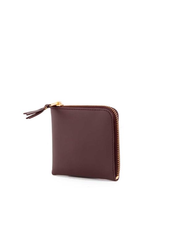26FW 꼼데가르송 레더 오픈 어크로스 지퍼 코인 SA3100 BROWN - COMME DES GARCONS