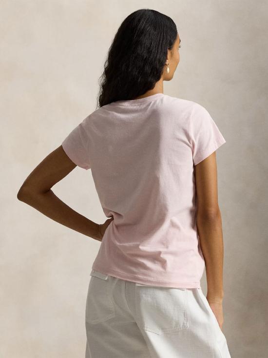 26FW 폴로 랄프로렌 클래식 핏 포니 로고 자수 티셔츠 211B14605 014 PINK SAND - POLO RALPH LAUREN