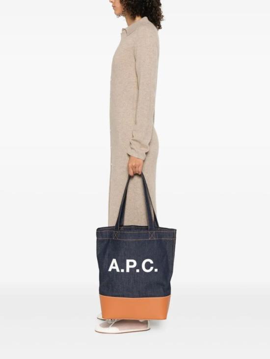 26FW 아페쎄 악셀 토트백 COHLO M61444 CAF DENIM CARAMEL - A.P.C.