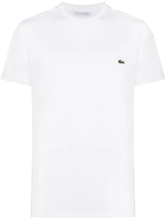 26FW 라코스테 피마 코튼 저지 크루넥 티셔츠 TH6709 001 WHITE